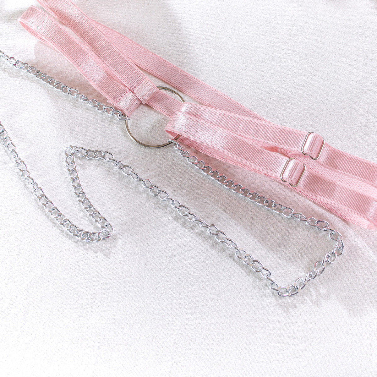 Shelliy Coquette Sheer Chain-Detail 4-Piece Lingerie Set
