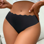 Shelliy Seamless Scalloped Low-Rise Brief Detail — Shelliy Official