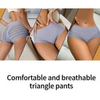 Shelliy Minimalist Lace-Trim Ice-Silk Brief
