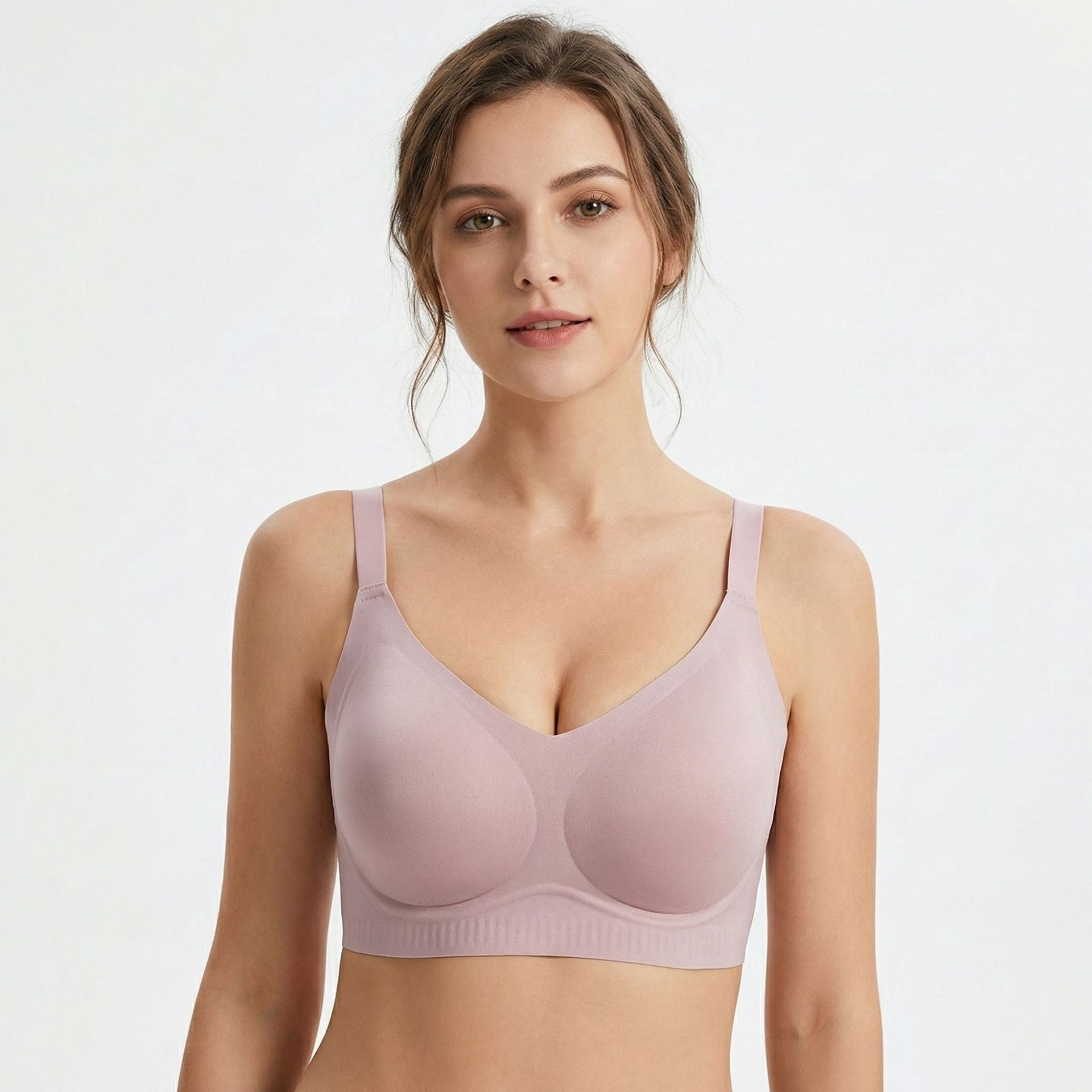 Shelliy Minimalist Molded Seamless Bra Pink