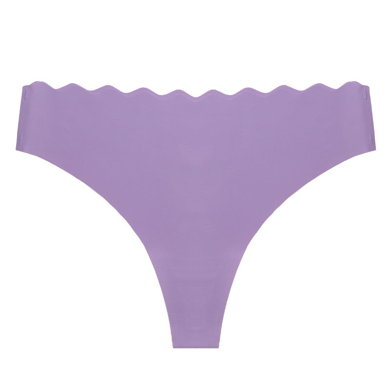 Lavender Shelliy Seamless Scalloped Low-Rise Brief — Shelliy Official