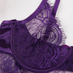 Shelliy Dark Romance Sheer Lash-Lace Underwired Bodysuit