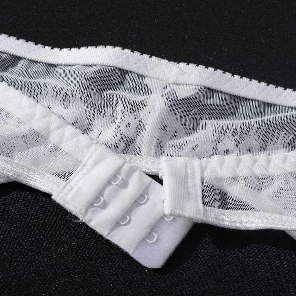 Shelliy French Sheer Lash-Lace 4-Piece Set