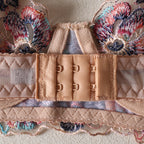 Shelliy Romantic Embroidered Floral 4-Piece Lingerie & Thong Set