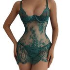 Shelliy Dark Romance Sheer Lash-Lace Underwired Bodysuit
