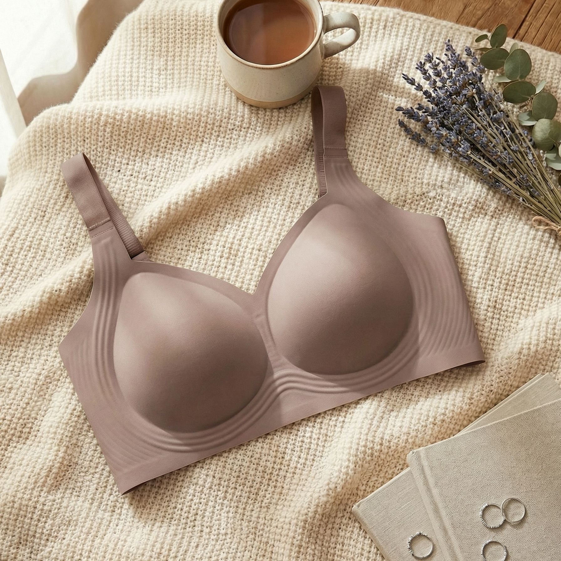 Shelliy Minimalist Contour Bra Gray