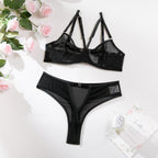 Black Shelliy Dark Romance Sheer Cutout Harness Set — Shelliy Official