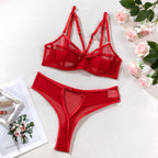 Red Shelliy Dark Romance Sheer Cutout Harness Set — Shelliy Official