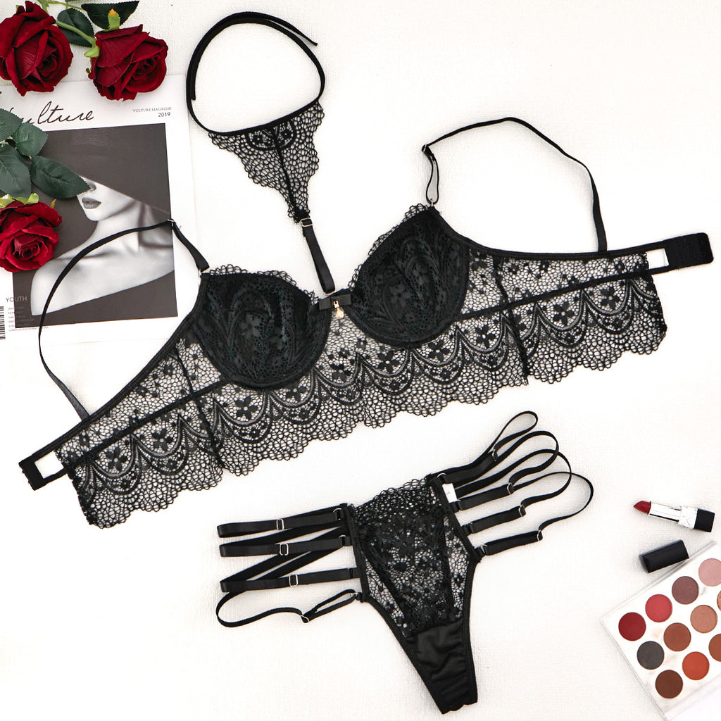 Shelliy Romantic Lace Camisole Shaping Set Emerald