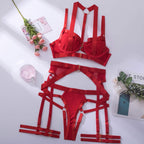 Conjunto Shelliy Midnight Luxe de 4 Peças com Cinto Cruzado