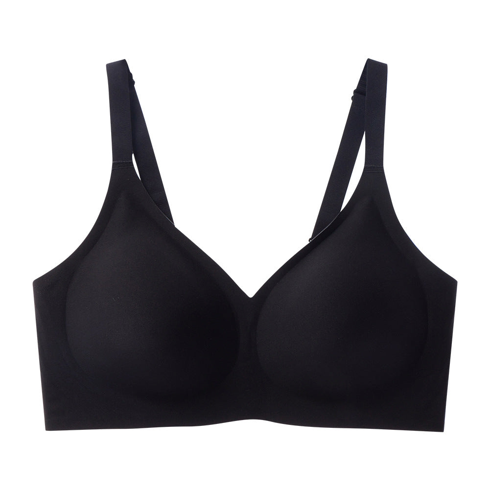 Black Shelliy Seamless Gel Wireless T-Shirt Bra — Shelliy Official