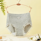 Gray Shelliy Jacquard Cotton Brief Front on hanger — Cotton-Gusset