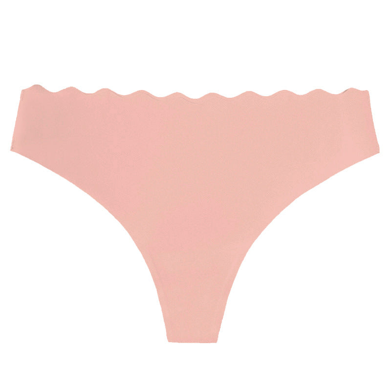 Coral Shelliy Seamless Scalloped Low-Rise Brief — Shelliy Official