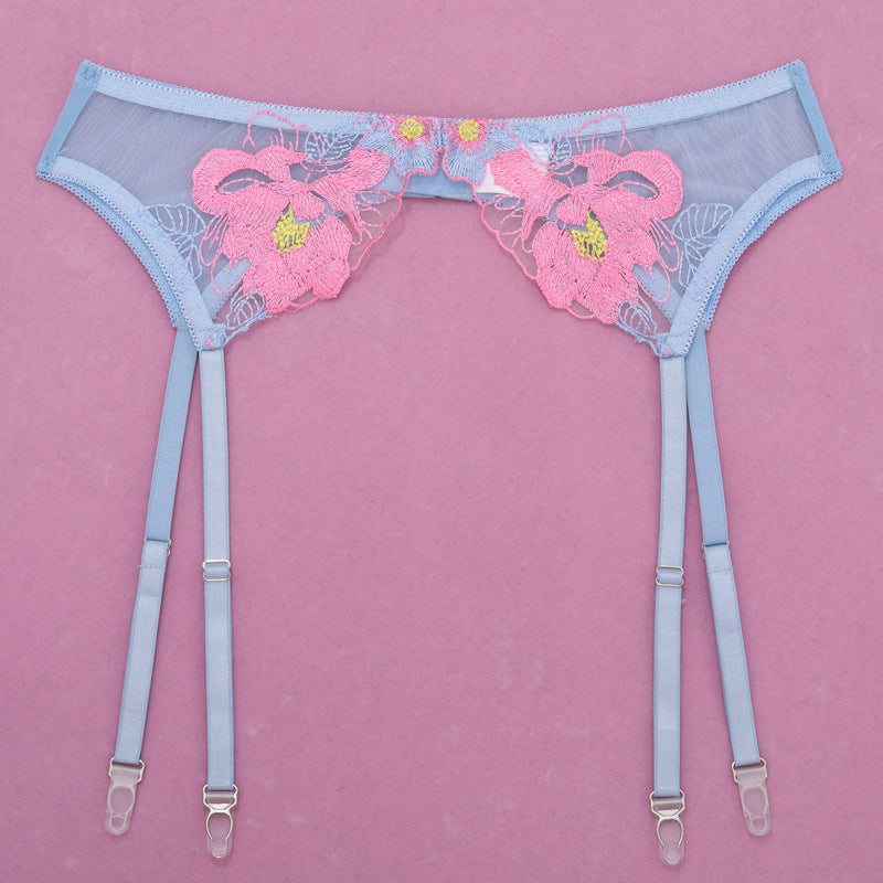 Shelliy Romantic Embroidered Garter 4-Piece Set