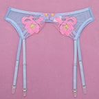 Shelliy Romantic Embroidered Garter 4-Piece Set