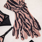 Shelliy Coquette Sheer Chain-Detail 4-Piece Lingerie Set