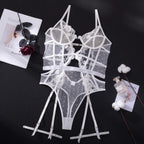 Shelliy Midnight Luxe Embroidered Garter Bodysuit