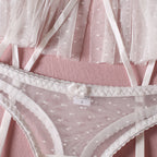 Shelliy Ethereal Ruffle Underwired Sheer Bridal Set