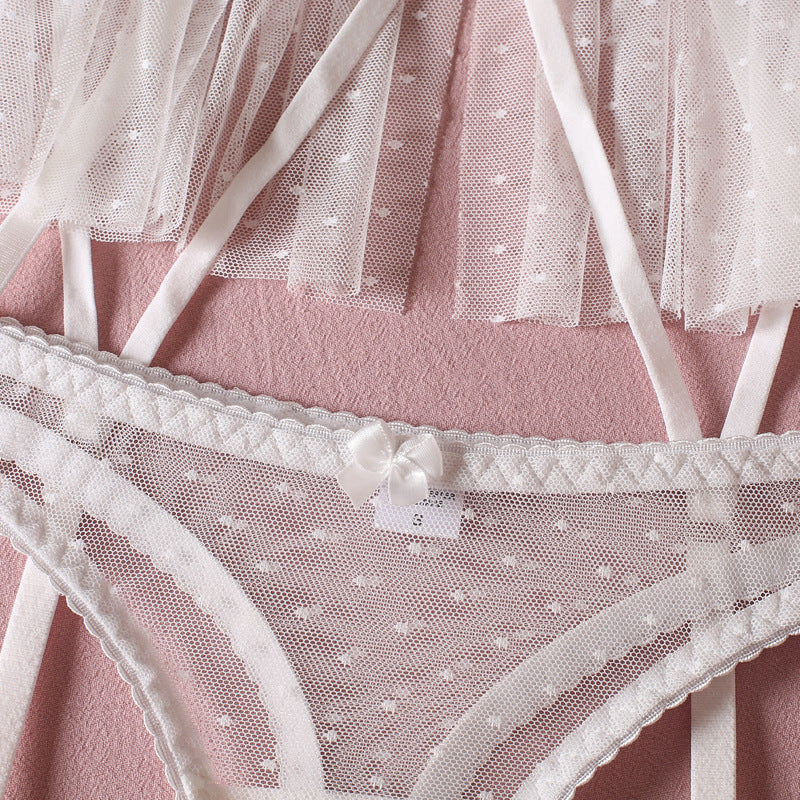 Shelliy Ethereal Ruffle Underwired Sheer Bridal Set