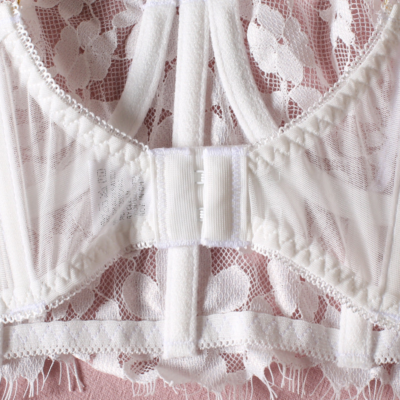 Shelliy Coquette Lace Boned Cami Corset Set