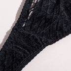 Shelliy Dark Romance Embroidered Sheer Harness Garter Set