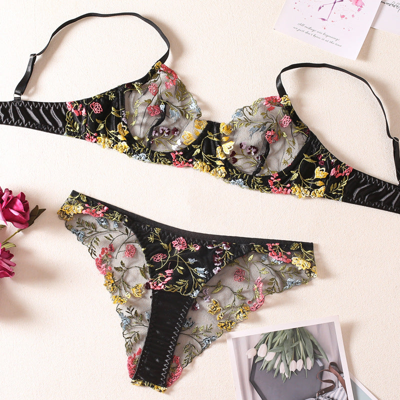 Shelliy Midnight Floral Underwired Balconette Set