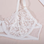 Shelliy French Embroidered 4-Piece Garter Thong Set