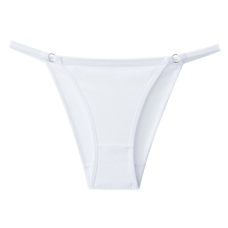 White Shelliy String-Side Brief - Front