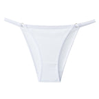 White Shelliy String-Side Brief - Front