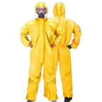 2 Sets Yellow Hazmat Suit, Chemical Protection Coveralls