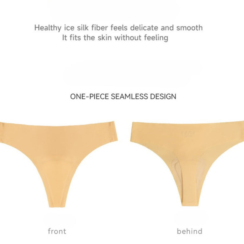 Shelliy Minimalist Ice-Silk No-Show Brief featuring silky-smooth cooling ice silk fabric and seamless no-show edges — Sleek invisible comfort for seamless fit (View 4)
