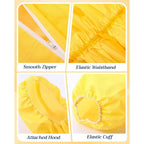 2 Sets Yellow Hazmat Suit, Chemical Protection Coveralls