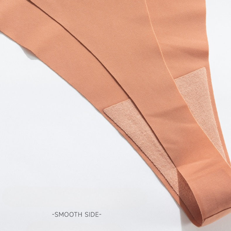 Shelliy Seamless Ice-Silk Thong featuring silky-smooth cooling ice silk fabric and seamless no-show edges — Sleek invisible comfort for seamless fit (View 5)