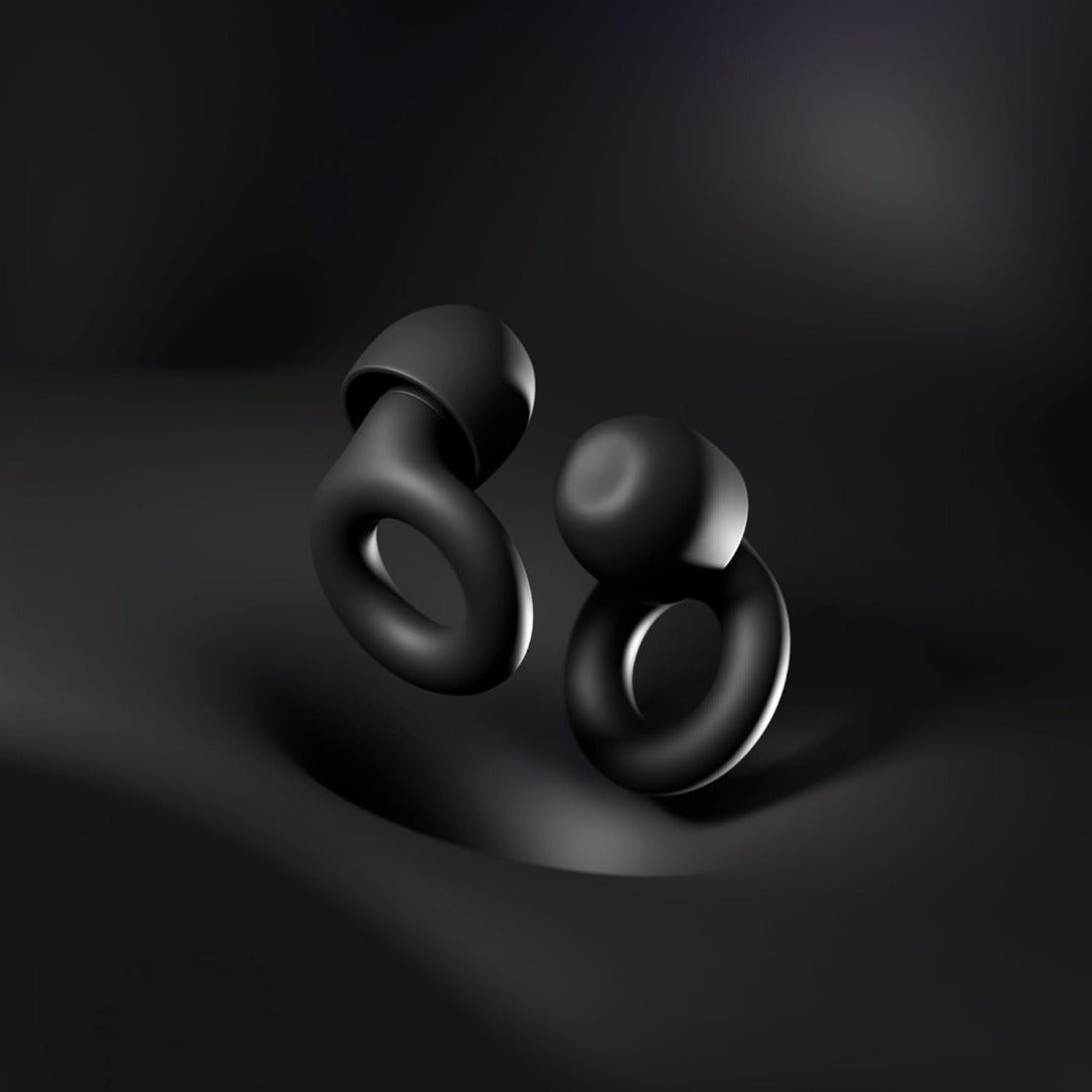 Carsine Ear Plugs ¨C Ultra-Comfy Reusable 24dB (SNR) Noise-Reducing Earplugs for Sleep, Deep Focus, Travel, Noise Sensitivity, Flexible Hearing Protection, Customizable Fit Black