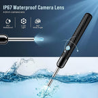 Carsine Ear Wax Removal - Earwax Remover Tool with 8 Pcs Ear Set - Ear Canal Cleaner with 1080P Camera - FSA HSA Eligible - Ear Cleaning Kit with 6 Ear Spoon - Ear Camera for iOS & Android Black