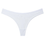 White Shelliy Thong - Front
