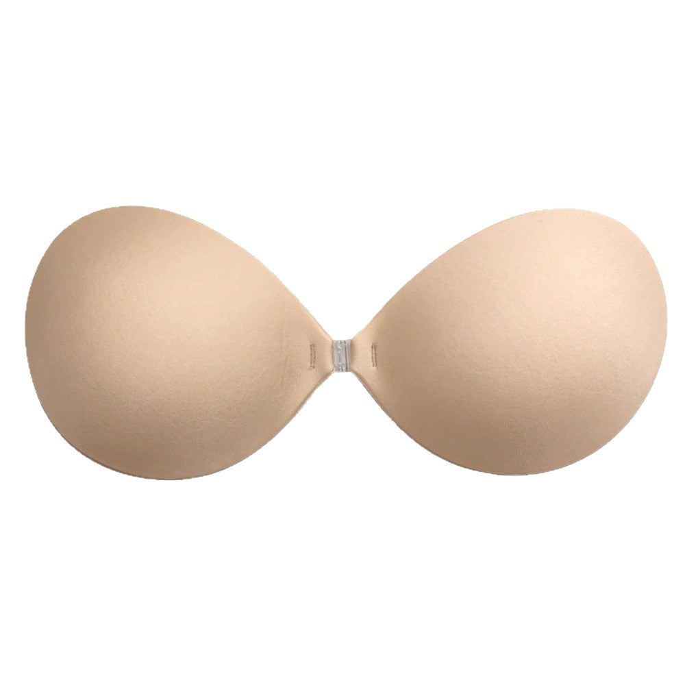 Nude adhesive bra, product-only flat lay on white — Shelliy Minimalist