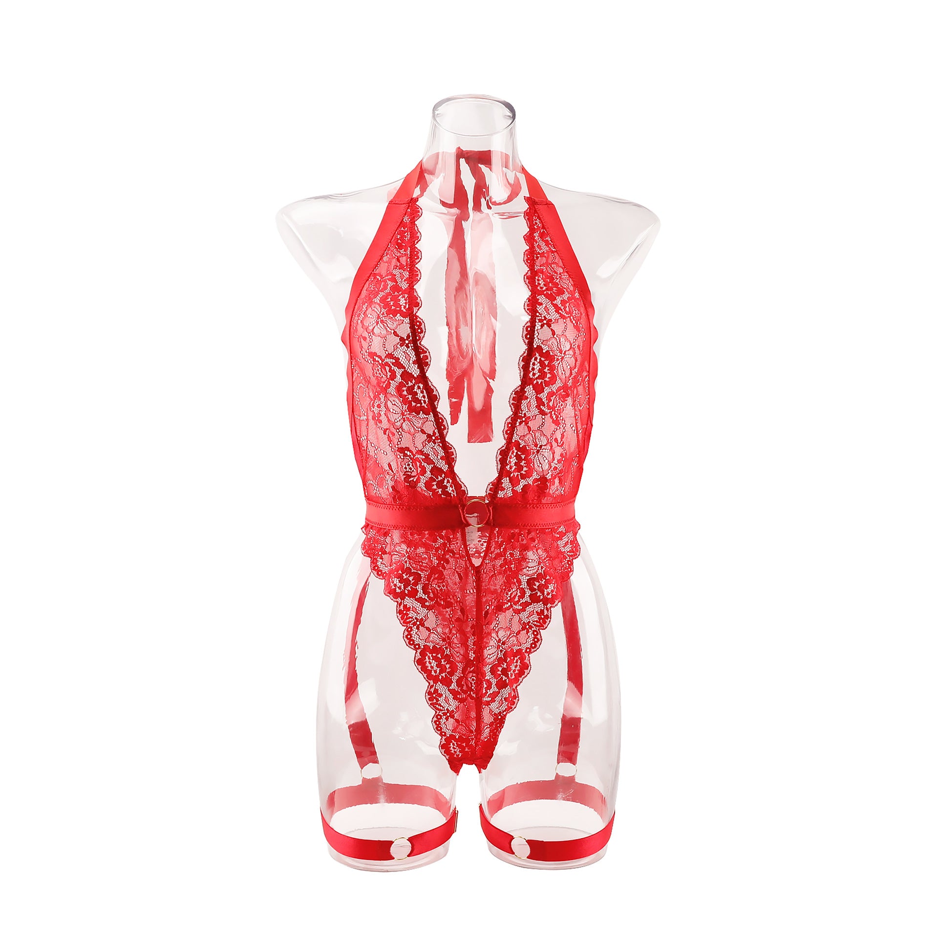 Shelliy Midnight Luxe Lace Suspender Bodysuit