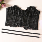 Shelliy French Boned Rose Bra
